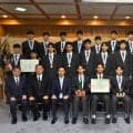 春高バレー優勝の東山男子が京都府知事を表敬訪問　次の目標は「高校3冠」