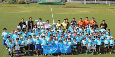  「きっかけはタグラグビー」。東京・青山小グラウンドでAIGタグイベント開催。 