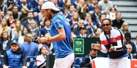 フランス対セルビア、ベルギー対オーストラリア、ともに1勝1敗 [デ杯準決勝]