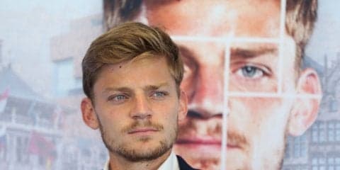 ヨーロピアン・オープンで記者会見に臨む第1シードのダビド・ゴファン
