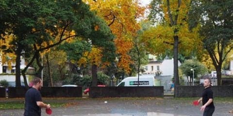 日常に卓球台がある風景 ドイツのアウトドア卓球事情
