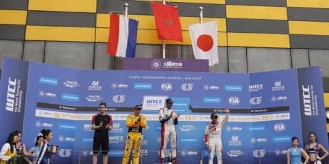 【WTCC マカオラウンド】ホンダ・道上龍がオープニングレースで初表彰台…「3位になれてホッとした」