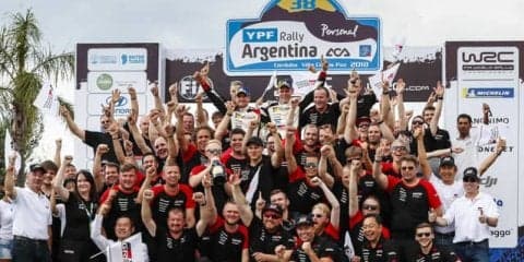 【WRC 第5戦】今季初勝利のトヨタ陣営コメント…豊田社長「昨年傷めつけられたアルゼンチン戦、学びと改善で頂点に」