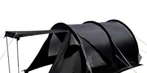 ツーリングキャンプ向けのフロアレス3人用テント「カマボコテントミニUL」限定発売