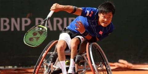 国枝、上地が揃って快勝スタート、車いすの部[全仏オープン]