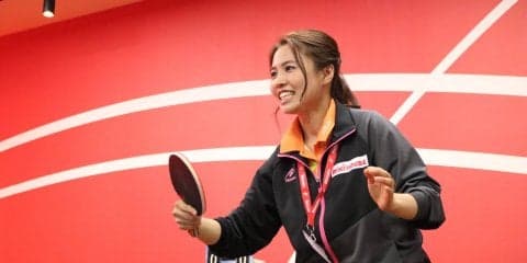 卓球・平野早矢香、東京ドームの新卓球スポット開店を祝う