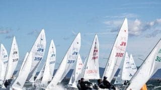 期待通り、強風の蒲郡。全日本学生ヨット個人選手権初日