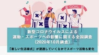 新型コロナウイルス、みんなの運動習慣をどう変えた？調査結果を公表