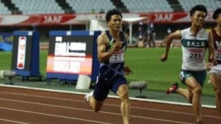 山縣亮太、10秒16トップで決勝進出　サニブラウンはヒヤヒヤ通過、ケンブリッジは準決敗退