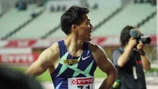 山縣亮太、3位で五輪内定も「優勝したかった」　優勝の多田称賛「速くて凄く焦った」
