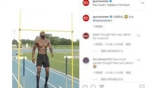 「自分の身長より高く飛んでいないか？」　米男性の規格外“高跳び”が50万大反響