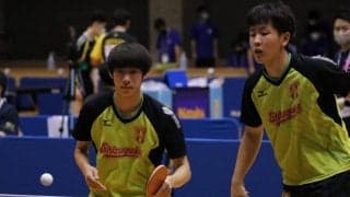 鈴木・田中(静岡学園)、ノーシードから3連勝　“左左ペア”の活躍も＜卓球・インターハイ複結果＞