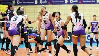 Vリーグの試合結果一覧（V1男女・1月22日）