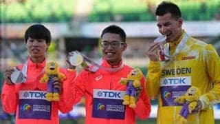 世界陸上の男子競歩で日本人がワンツーフィニッシュ。山西利和は意表を突くスタートに「スローペースは嫌だった」