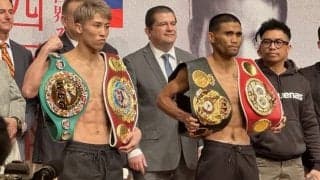井上尚弥、圧巻の肉体美！ 55.2キロで前日計量パスし、タパレスとはガッチリ握手で準備万端