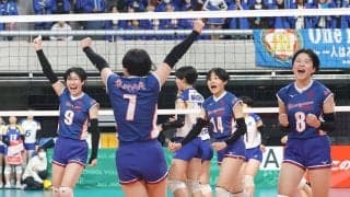 春高バレー　米沢中央、２年ぶり初戦突破　エース亀井「１点１点を大事に」