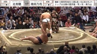 193センチ、183キロの巨漢力士をたった“腕一本”で… 土俵際の衝撃的な逆転シーン「規格外キタ」「そこから勝つんかいw」