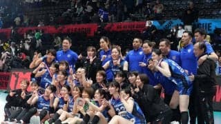 VリーグV1女子　トヨタ車体を下した埼玉上尾が3位