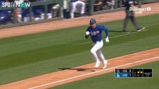 大谷翔平、激走！さらに進化した肉体での全力疾走の迫力がエグい 三塁から猛ダッシュで生還