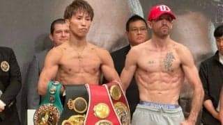 井上尚弥、“無駄なし”のバキバキ肉体美を披露！ 20秒睨んだ挑戦者ドヘニーと揃って計量一発クリア