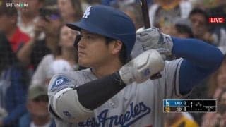 ドジャース、同地区対決2戦目で大敗…ゲーム差「1」に 大谷翔平は7試合連続安打も途中交代