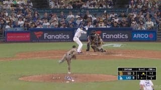 大谷翔平vs松井裕樹の“胸アツシーン”「これは打てないね」「いい球」伝家の宝刀スライダー→うなる剛速球で大谷封じ