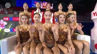 これは中国“水中”雑技団！世界水泳AS、金メダルの中国チームは解説者が「パーフェクトに近い」「定規で測ったような隊形」と大絶賛の演技