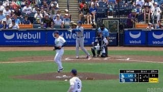大谷翔平のファウルが“速すぎる” 直後にスタジアムに鳴り響いた絶叫シーン