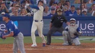 大谷翔平の豪快40号アーチで相手バッテリーも“確信”…爆速通過の打球を見上げガックリ“呆然リアクション”の瞬間