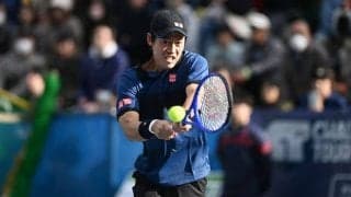 錦織圭 約3か月ぶりの復帰戦は逆転勝ち！寒い中での試合に「怖さある」も来季へ実戦感覚を積む[横浜慶應チャレンジャー]