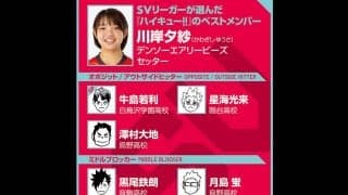 【ハイキュー‼×SVリーグ】川岸夕紗が選んだ『ハイキュー‼』ベストメンバーは？　自身はセッターながら東峰旭が感じた「恐怖」に共感
