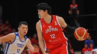 日本代表23点リードでチャイニーズ・タイペイ戦前半終了…渡邊雄太14得点、馬場＆富永ブザビ