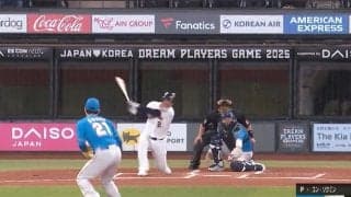 ビックリした… 小笠原道大、打席で“まさかの動き”「ガッツすげえ」「速っ！」現役時代さながらのフルスイングにファン騒然