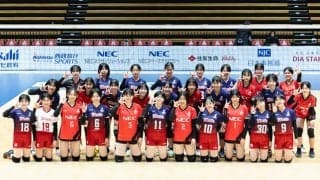 【バレー】NECレッドロケッツ川崎U15がエキシビジョンマッチを開催。トップチームの試合後にAstemoリヴァーレ茨城U15と対戦　SV女子