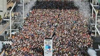 東京マラソンに3万9千人、絶好の陽気に足取り軽く都心を駆け抜ける