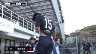 「泣いてんのか」初スタメンの福岡DFが涙の退場「ちょっと冷静になれば」「魂見せた」痛恨の2枚目イエローにファンの意見様々