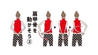 肩甲骨を上下左右に動かすエクササイズ