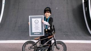弱冠6歳のBMXライダー田村紬が「フレア男子最年少記録」で自身2つ目のギネス世界記録™を樹立！