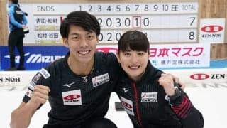 【カーリング】結婚発表の松村千秋＆谷田康真組、左薬指に指輪キラリ　北見市の洋食屋が２S公開