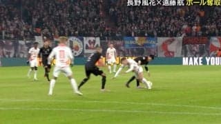 なんだこれは…！？ デュエル王・遠藤航、セオリー無視の“爆速タックル”→ボール奪取　相手を翻弄する“駆け引き”…なでしこ長野ドン引きの“超高難度プレー”