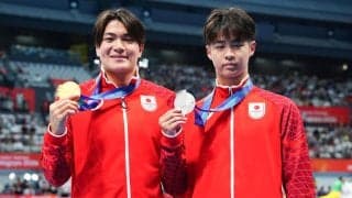 【競泳】日本勢ワンツー　金メダル松下知之、17歳小島夢貴を最後差し切り「よっしゃ勝った！」