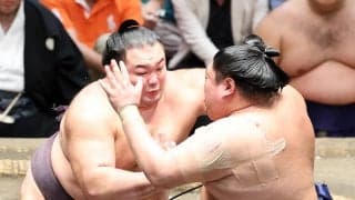 朝乃山が勝ち越し王手、相撲の内容に手応え「ひざに負担がかかるので…」３敗キープ