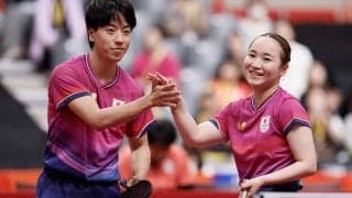 篠塚大登・伊藤美誠がスピード決着で3回戦へ　松島輝空・張本美和は北朝鮮ペアとの“激戦”に粘り勝ち【アジア大会2026卓球混合ダブルス】