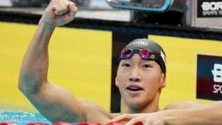 17歳の大橋信が世界新記録で金　アジア大会の競泳男子200平泳ぎ