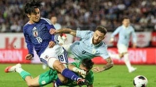 松木、塩貝、上田のゴールでウルグアイに勝利　サッカー国際親善試合