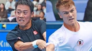  錦織圭 ジャパンOPでルーネと練習 