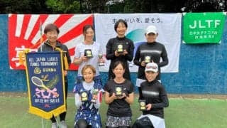 小林さん・佐藤さんペア、2度目の優勝　レディーステニス群馬県大会