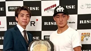 【RISE】政所仁と数島大陸がベルトかけ激突、共に４度目王座戦も「僕は１回獲ってる」と数島
