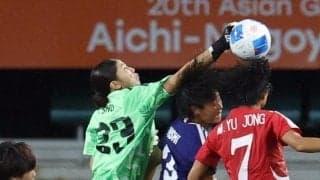 北朝鮮が同点　ラインギリギリで一時はプレー続行＆北朝鮮イレブン猛アピール　ＶＡＲでゴール認められる　スタジアム騒然