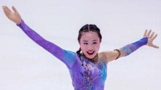 【フィギュア】13歳宮崎花凜Ｖ「中国のリベンジができた」全６本着氷、歓喜のガッツポーズ